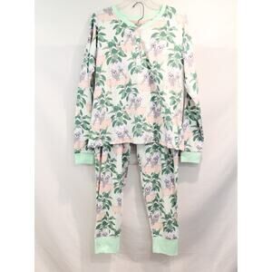 Darren & Phillip Puppies in a Tub Pajama Set Womens size L Green Top and Pants